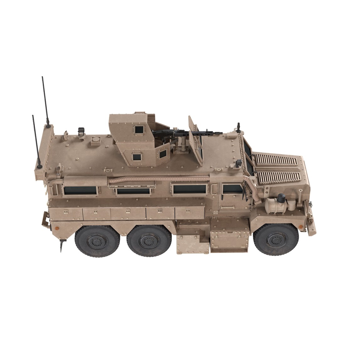 Cougar MRAP 3D Model – Low Poly Military Vehicle, FBX, Blender - View 5