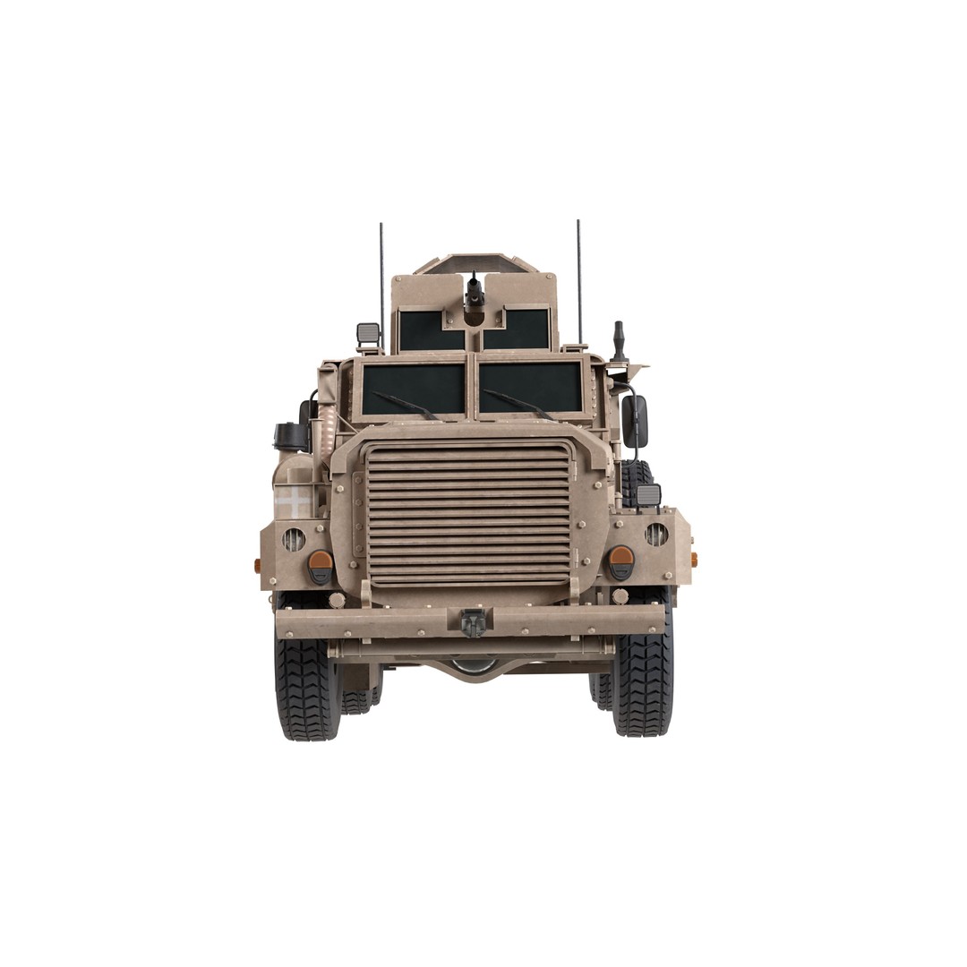 Cougar MRAP 3D Model – Low Poly Military Vehicle, FBX, Blender - View 9