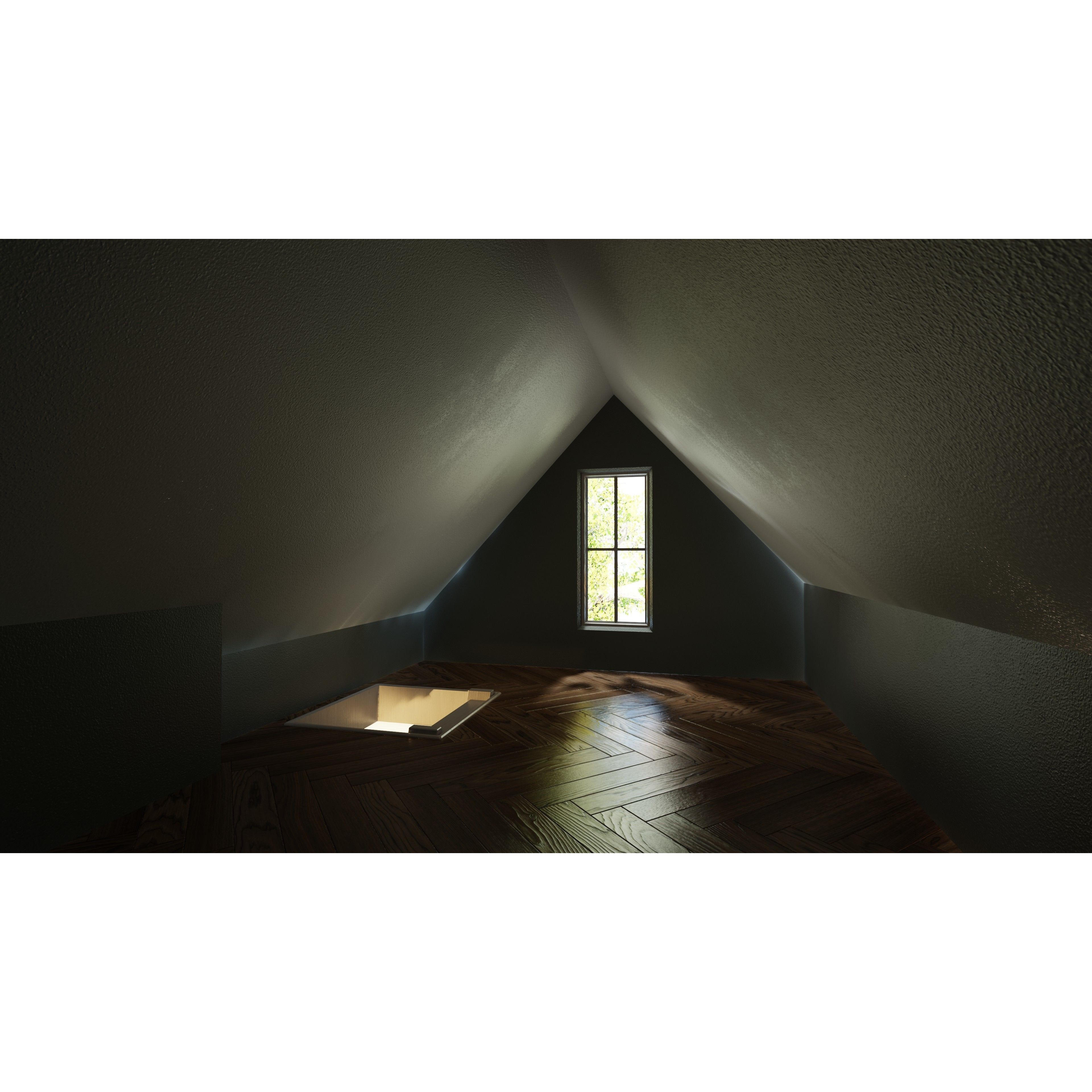 Classic Style Porch House - Low-Poly Game-Ready 3D Model - View 29