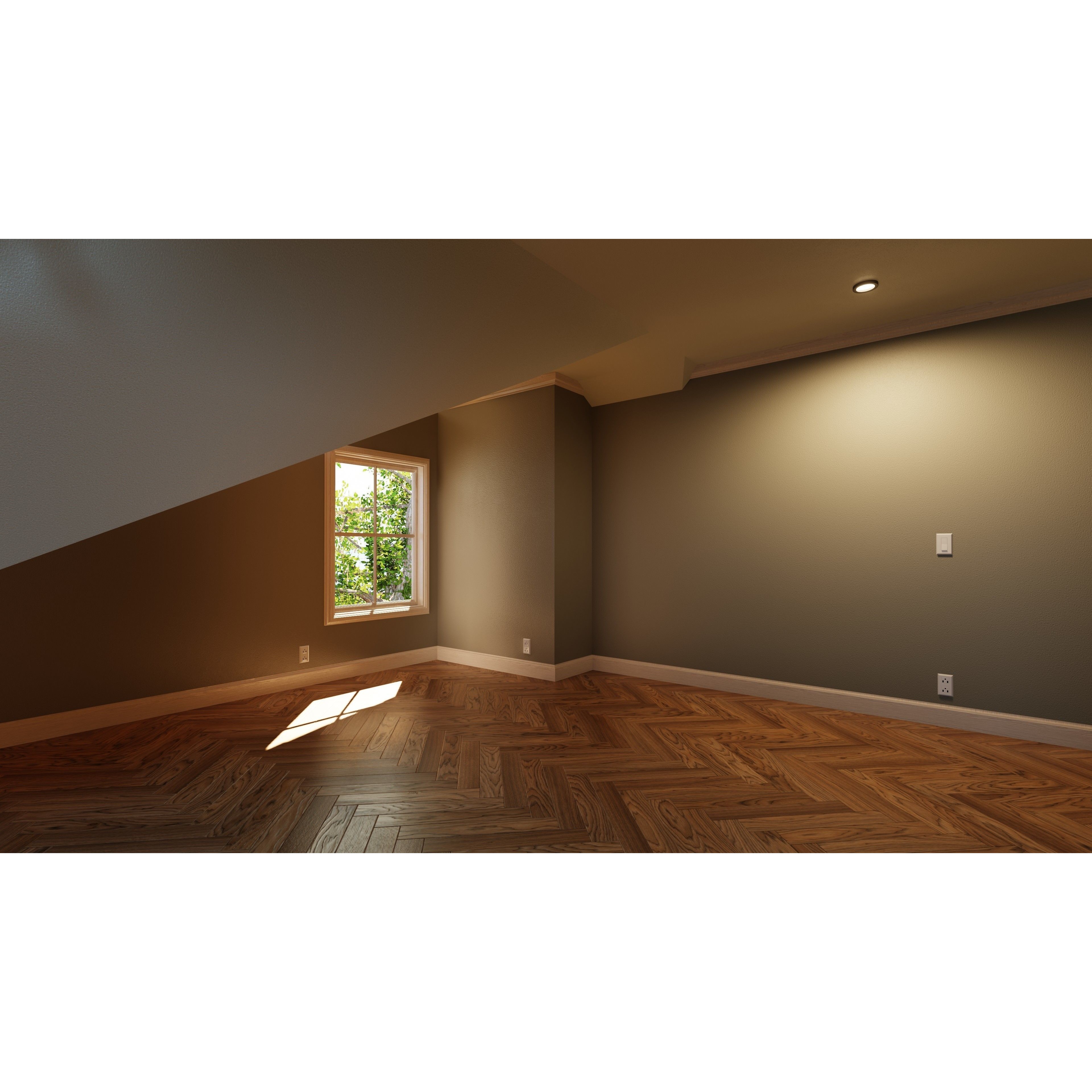 Classic Style Porch House - Low-Poly Game-Ready 3D Model - View 31