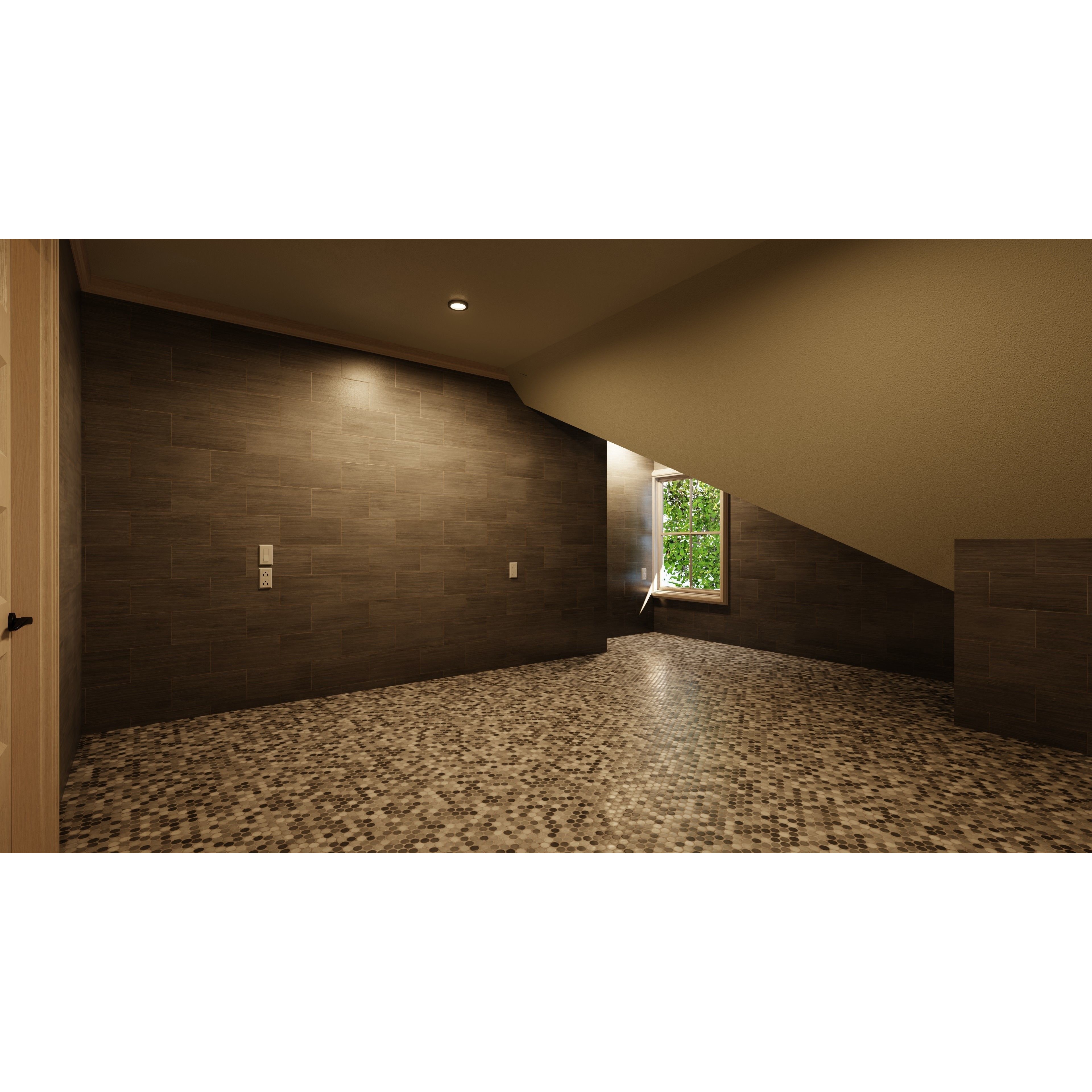 Classic Style Porch House - Low-Poly Game-Ready 3D Model - View 33