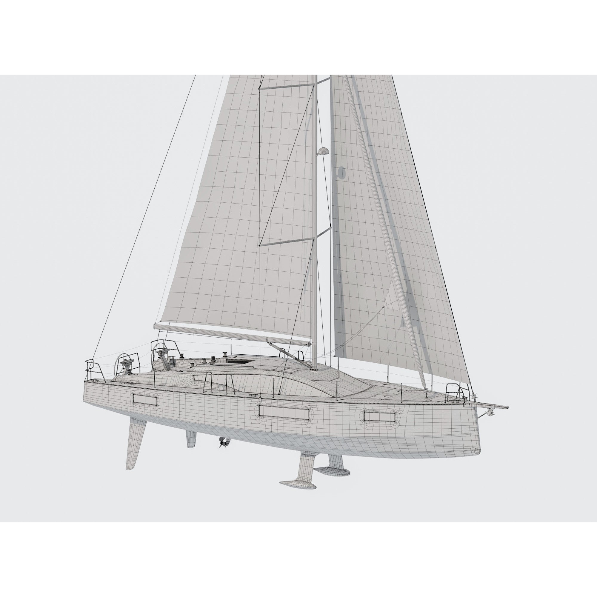 RM1380 Sailing Yacht - 3D Model