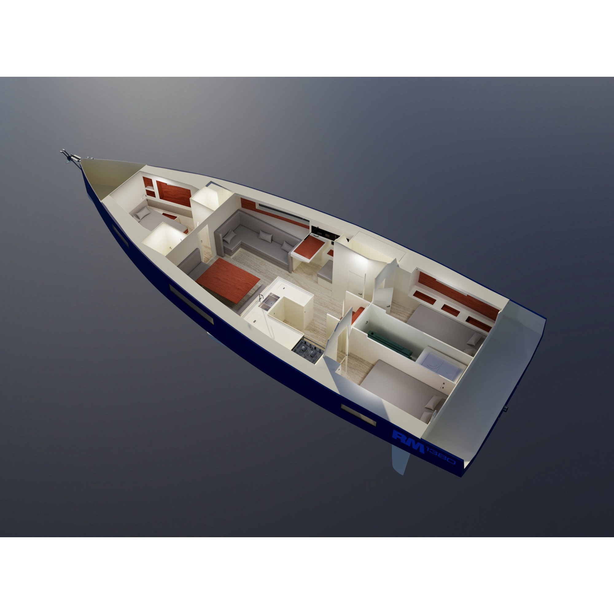 RM1380 Sailing Yacht - 3D Model - View 10