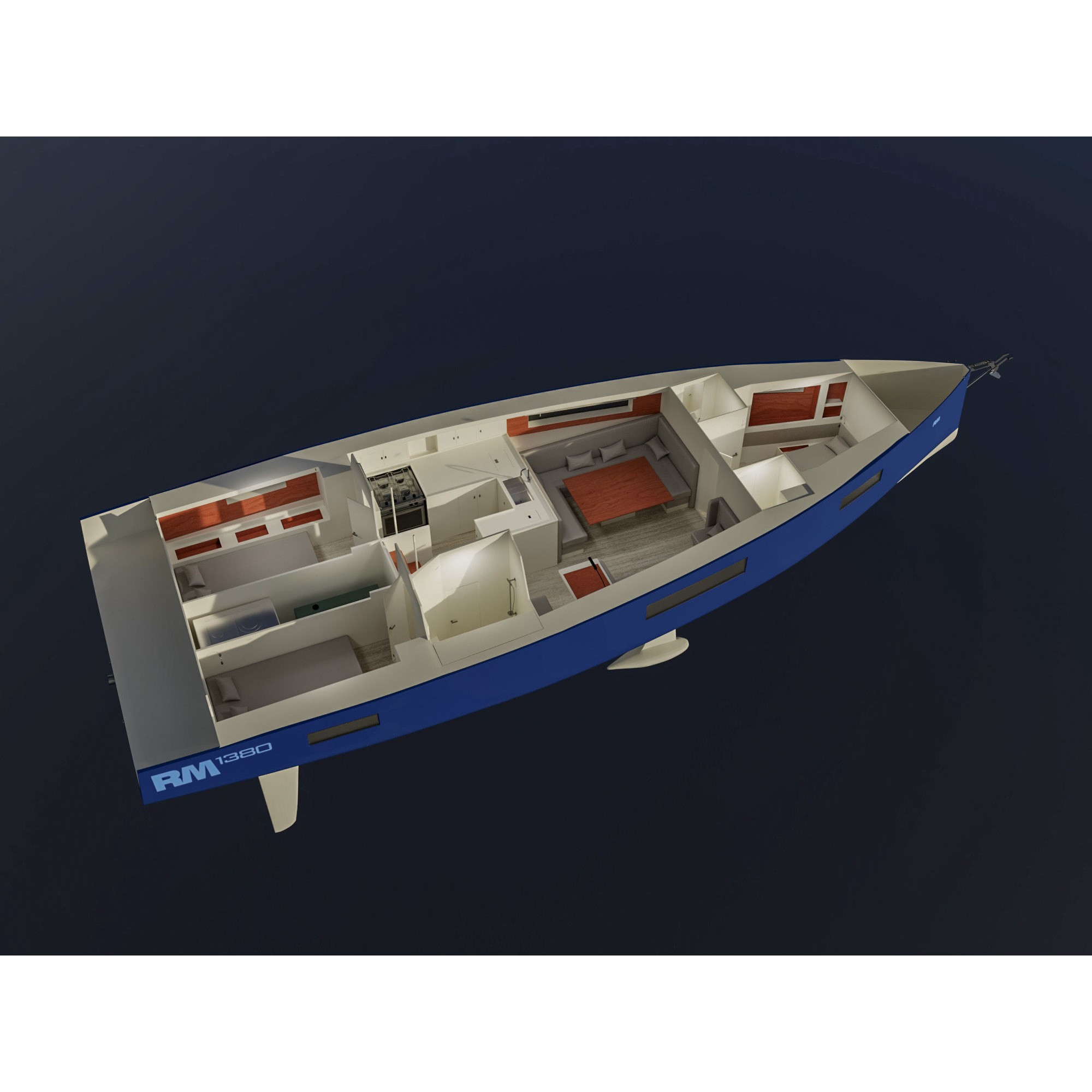 RM1380 Sailing Yacht - 3D Model - View 11