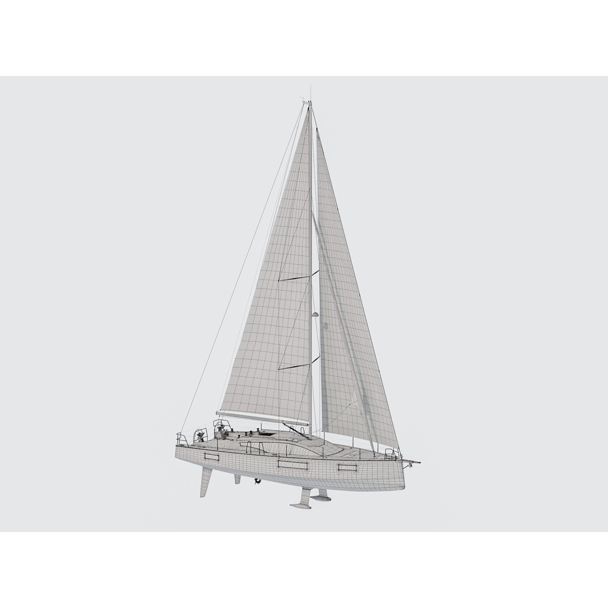 RM1380 Sailing Yacht - 3D Model - View 26