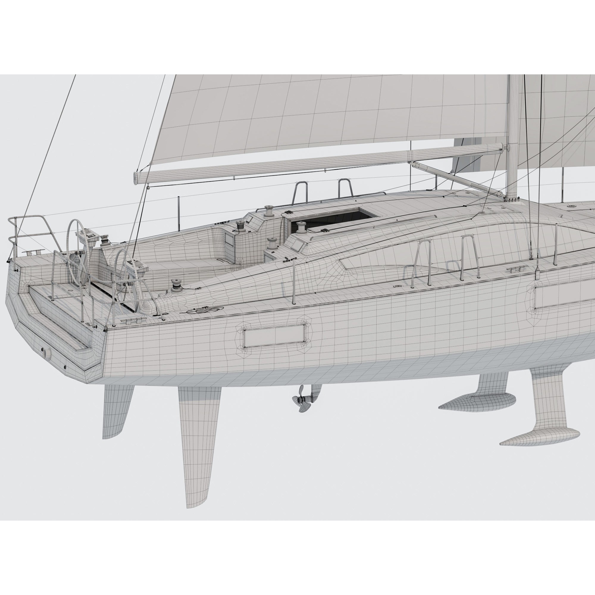 RM1380 Sailing Yacht - 3D Model - View 27