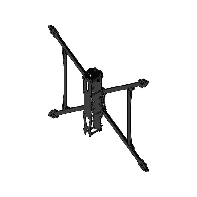 FPV Frame Mark4 v2 3D Model – Low Poly Drone Frame, FBX - View 2