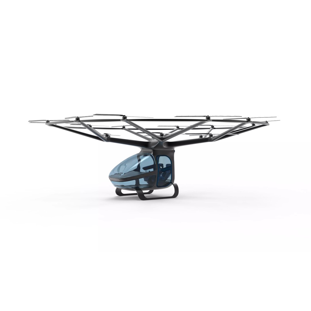 Drone Air Taxi 3D Model – Low Poly Rigged Vehicle, FBX, OBJ - View 2