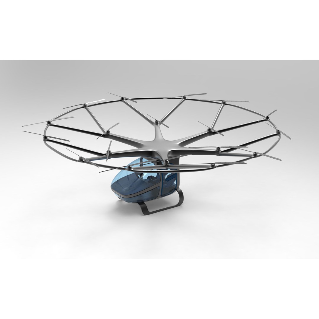 Drone Air Taxi 3D Model – Low Poly Rigged Vehicle, FBX, OBJ - View 5