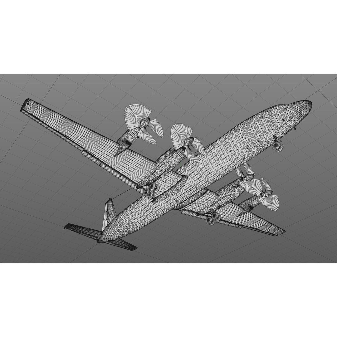 Il-18 Turbopropeller Airliner 3D Model – Animated Commercial Aircraft, FBX - View 11