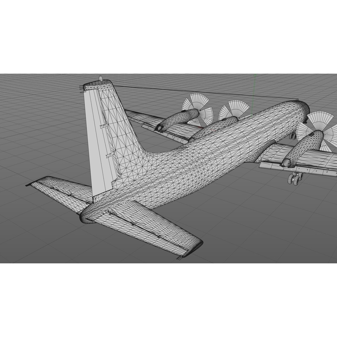 Il-18 Turbopropeller Airliner 3D Model – Animated Commercial Aircraft, FBX - View 13