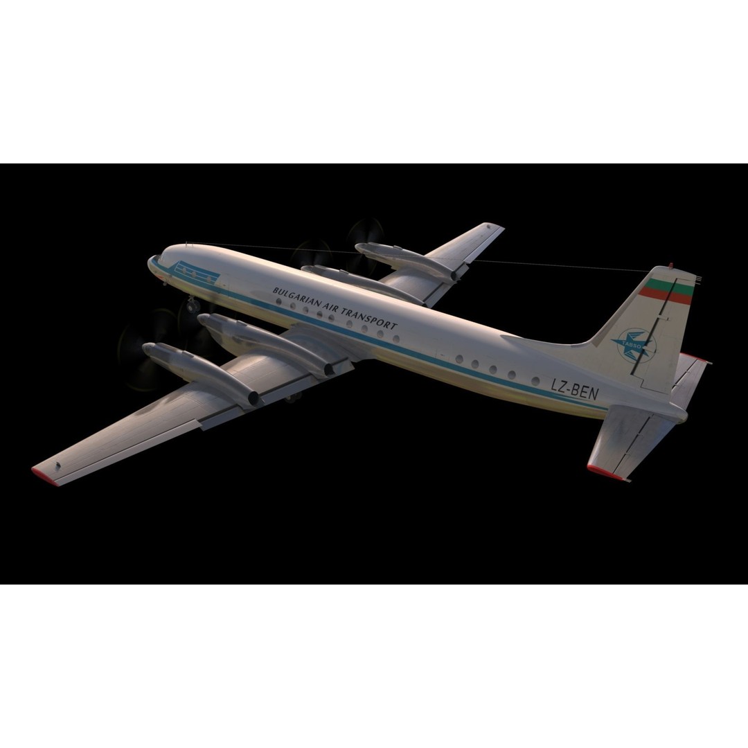 Il-18 Turbopropeller Airliner 3D Model – Animated Commercial Aircraft, FBX - View 5