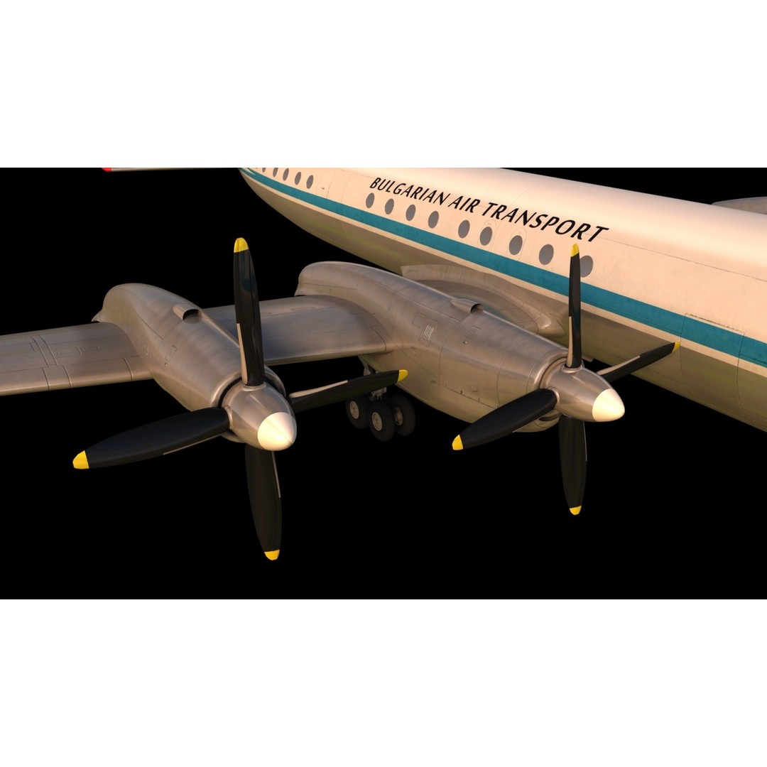 Il-18 Turbopropeller Airliner 3D Model – Animated Commercial Aircraft, FBX - View 8