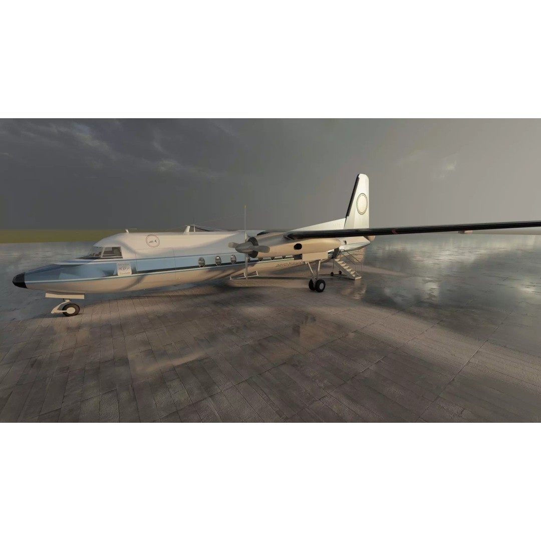Fokker F-27-200 & Douglas DC-9S 3D Model – Detailed Aircraft Asset, SketchUp - View 14