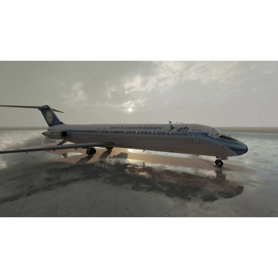 Fokker F-27-200 & Douglas DC-9S 3D Model – Detailed Aircraft Asset, SketchUp - View 15
