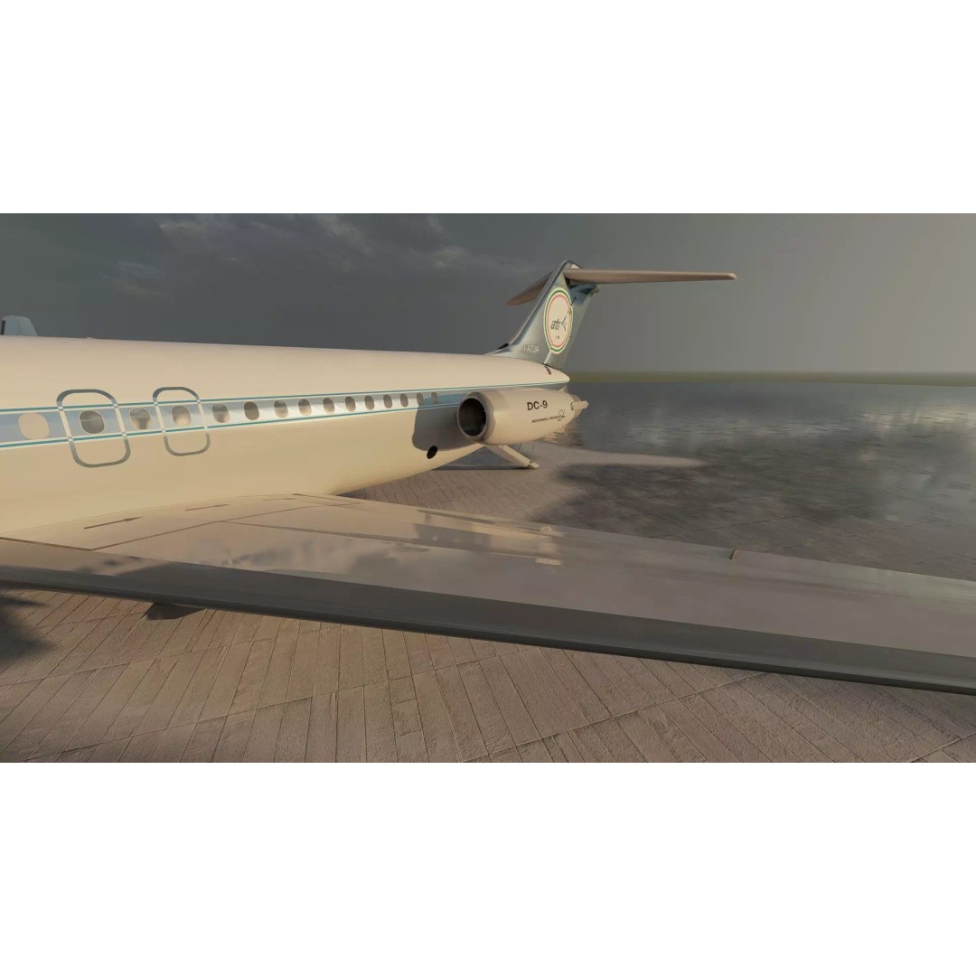 Fokker F-27-200 & Douglas DC-9S 3D Model – Detailed Aircraft Asset, SketchUp - View 17