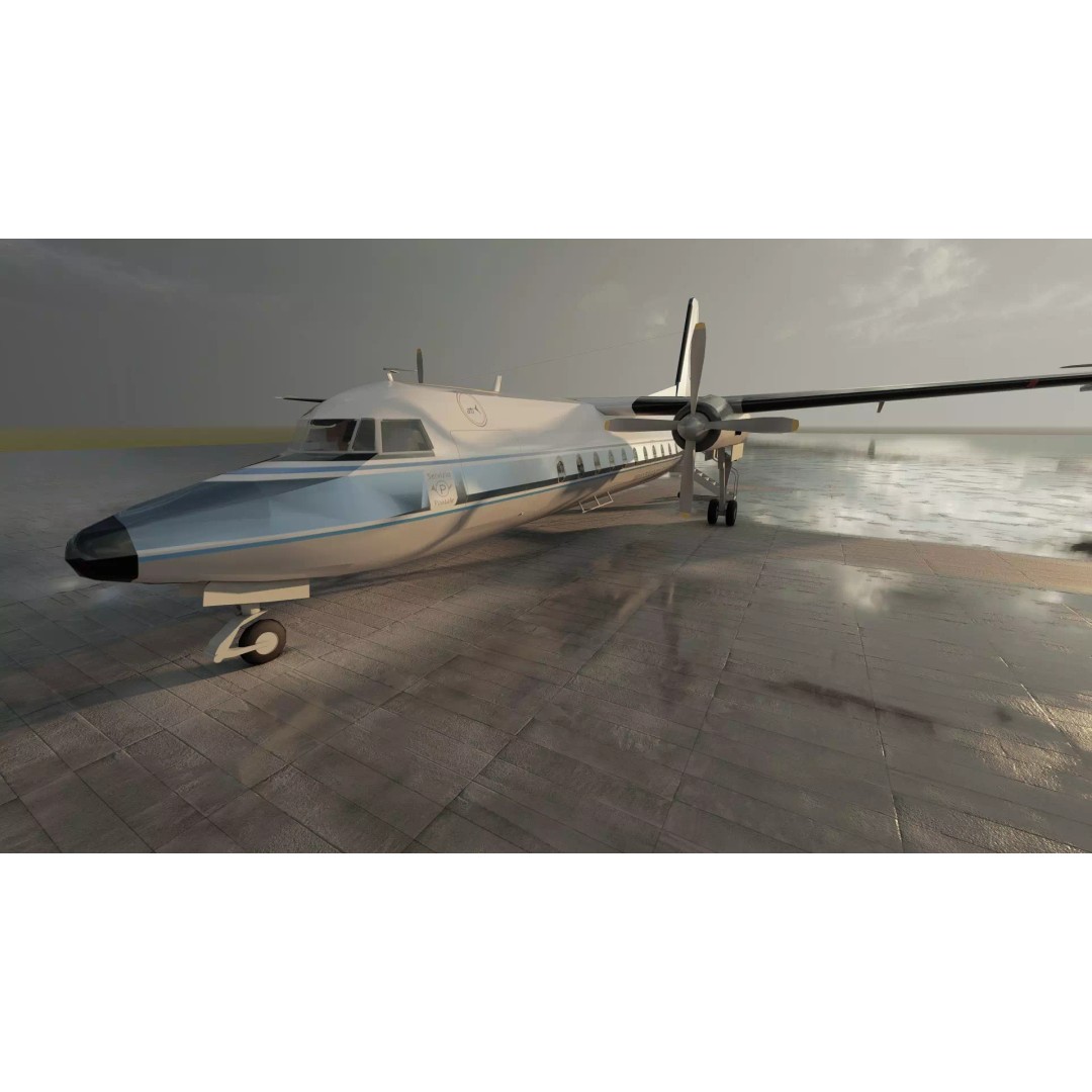 Fokker F-27-200 & Douglas DC-9S 3D Model – Detailed Aircraft Asset, SketchUp - View 21