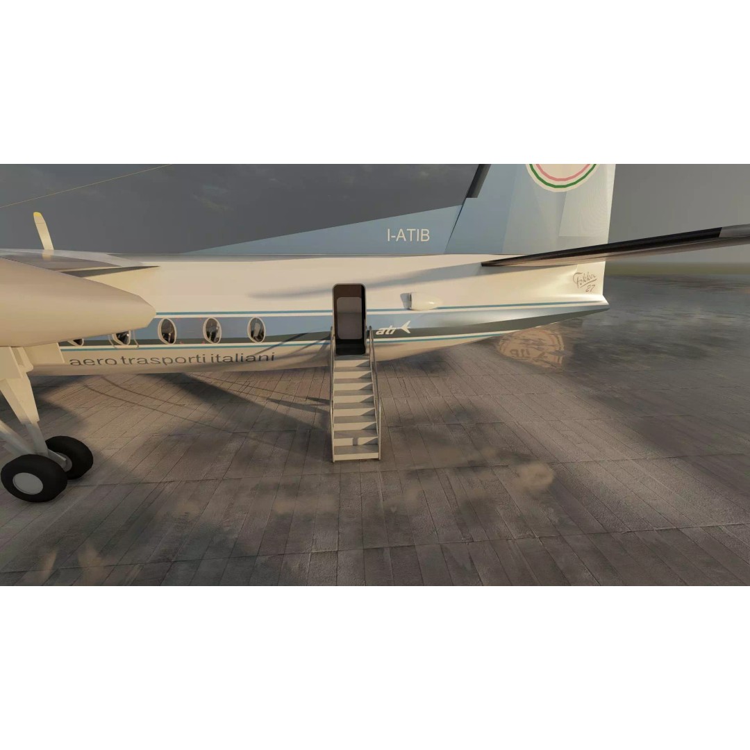 Fokker F-27-200 & Douglas DC-9S 3D Model – Detailed Aircraft Asset, SketchUp - View 22