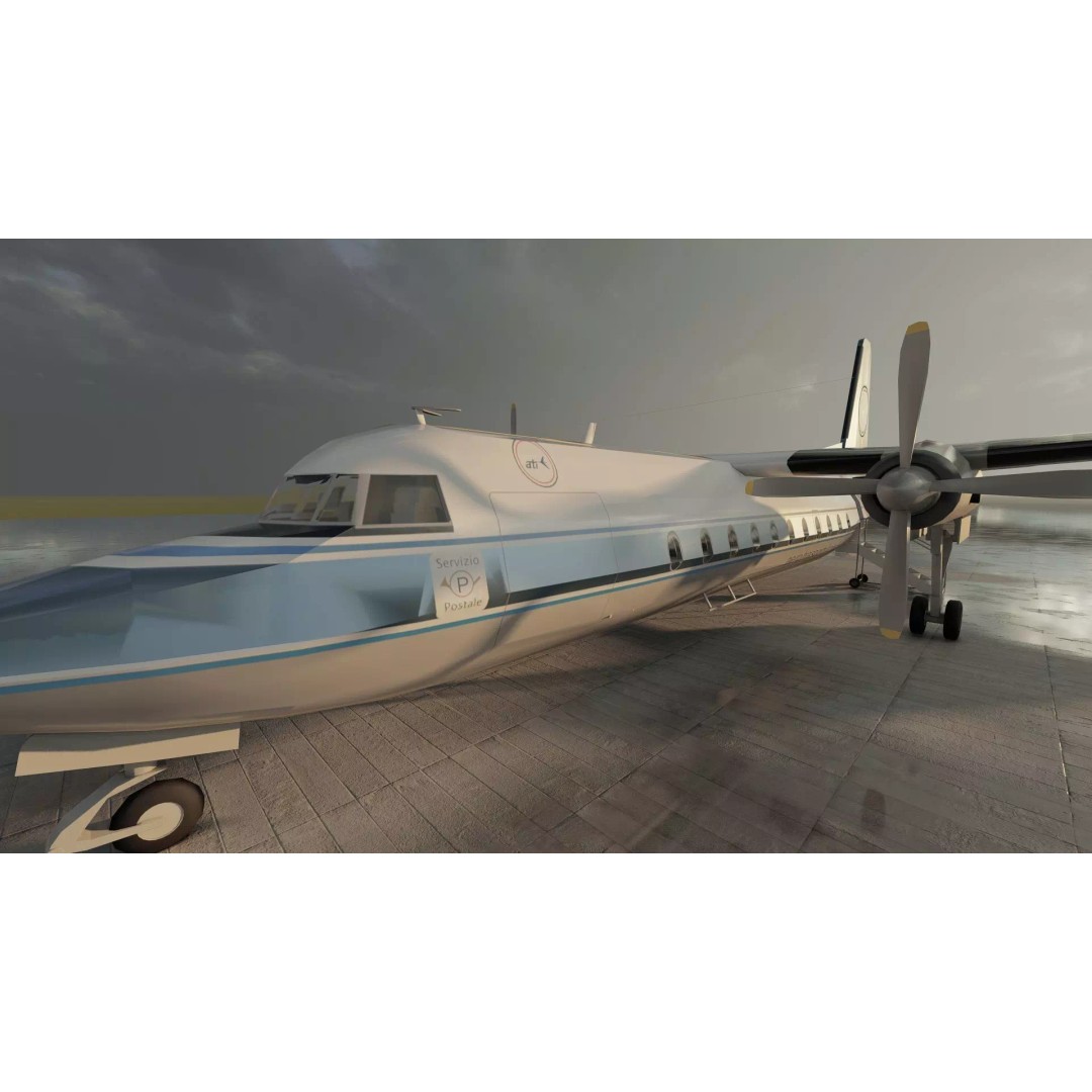Fokker F-27-200 & Douglas DC-9S 3D Model – Detailed Aircraft Asset, SketchUp - View 32