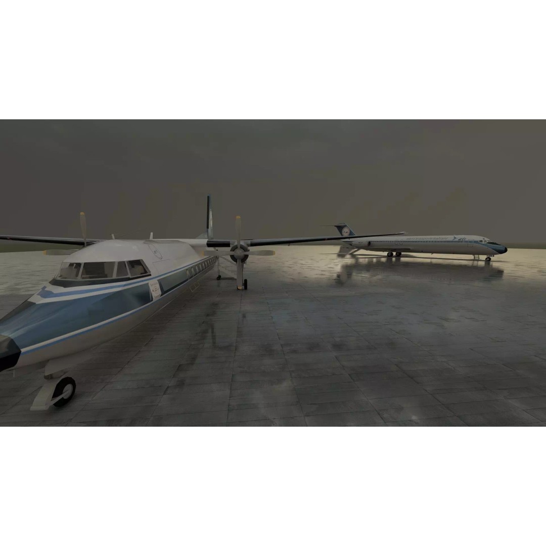 Fokker F-27-200 & Douglas DC-9S 3D Model – Detailed Aircraft Asset, SketchUp - View 34