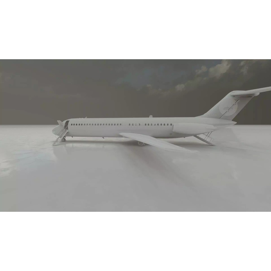Fokker F-27-200 & Douglas DC-9S 3D Model – Detailed Aircraft Asset, SketchUp - View 37