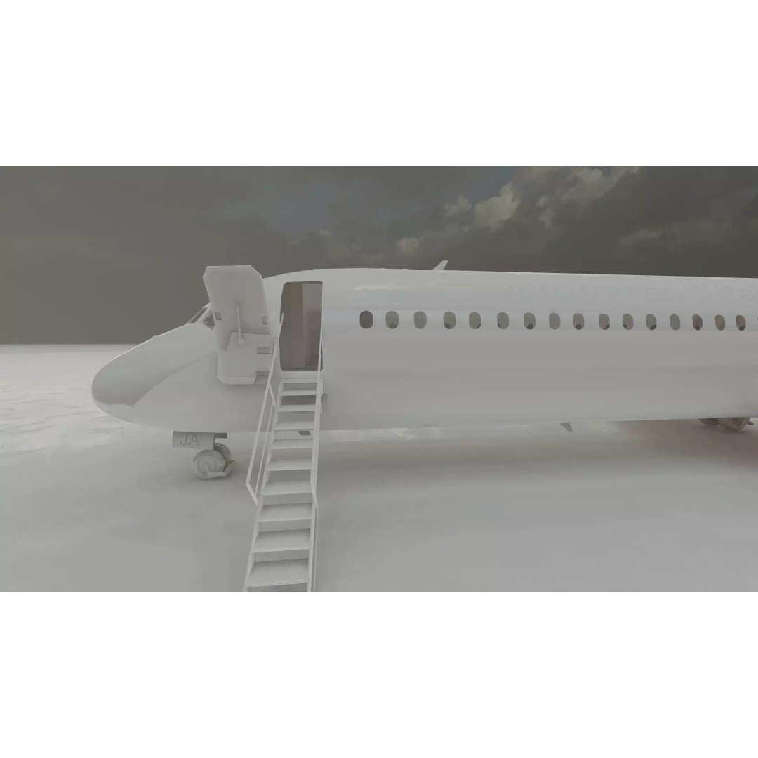 Fokker F-27-200 & Douglas DC-9S 3D Model – Detailed Aircraft Asset, SketchUp - View 38