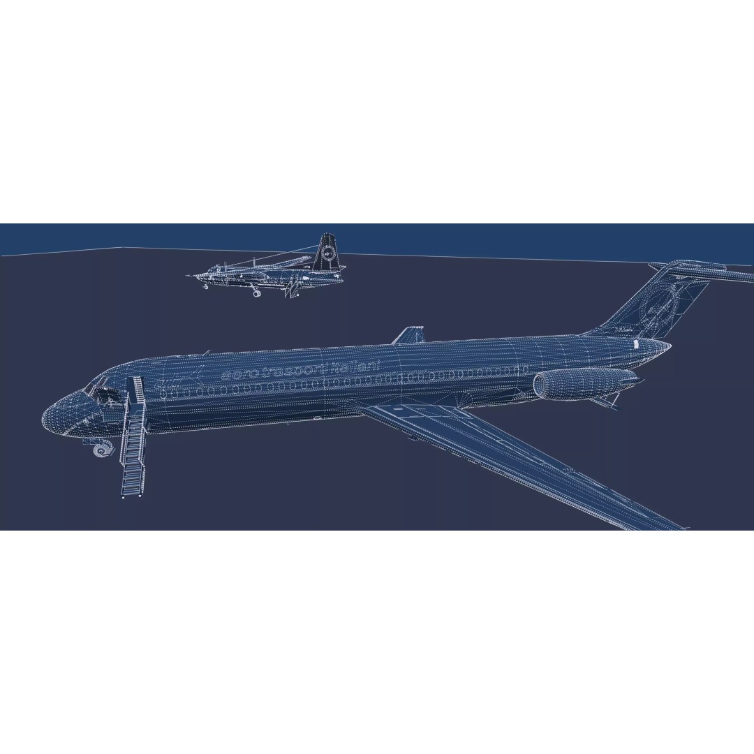 Fokker F-27-200 & Douglas DC-9S 3D Model – Detailed Aircraft Asset, SketchUp - View 49
