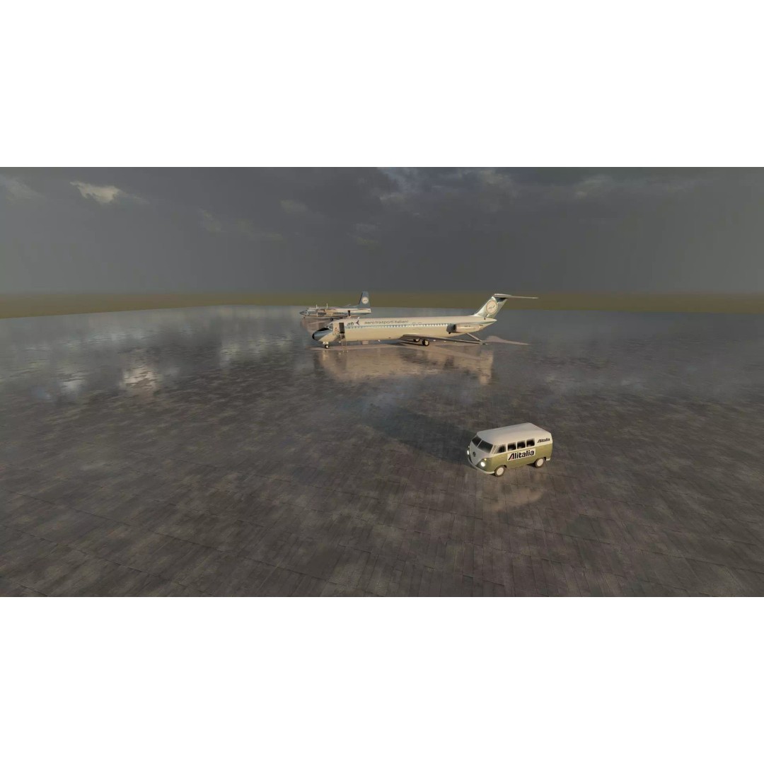 Fokker F-27-200 & Douglas DC-9S 3D Model – Detailed Aircraft Asset, SketchUp - View 9