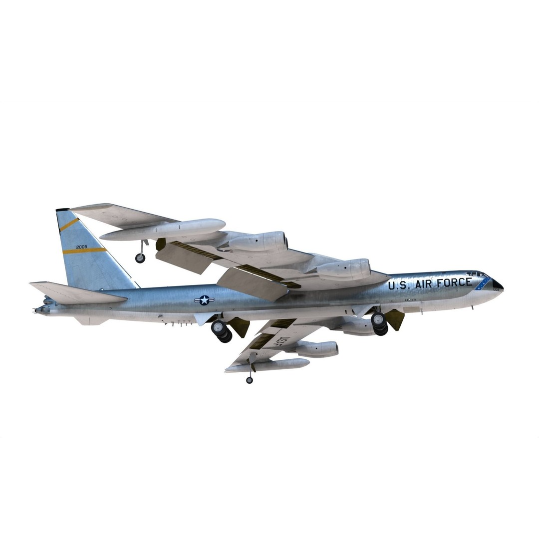 B-52 Stratofortress 3D Model – PBR Military Aircraft, FBX - View 11