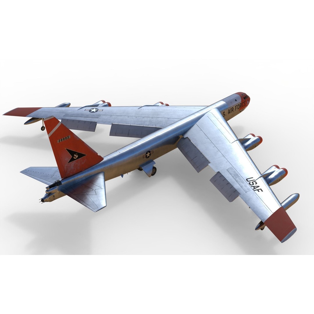 B-52 Stratofortress 3D Model – PBR Military Aircraft, FBX - View 14