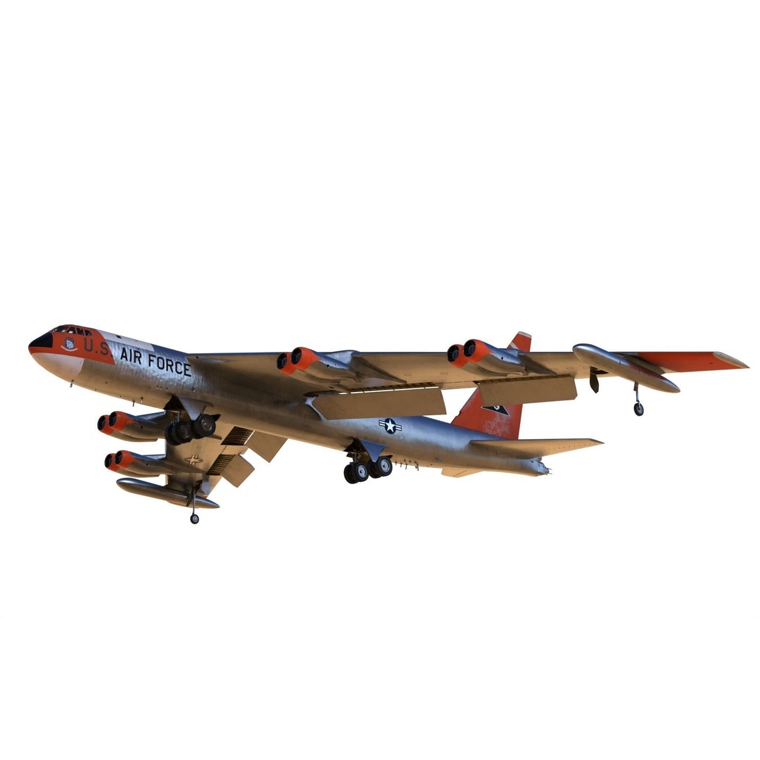 B-52 Stratofortress 3D Model – PBR Military Aircraft, FBX - View 18