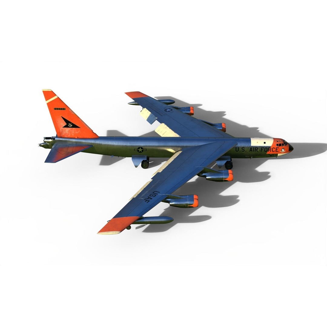 B-52 Stratofortress 3D Model – PBR Military Aircraft, FBX - View 19