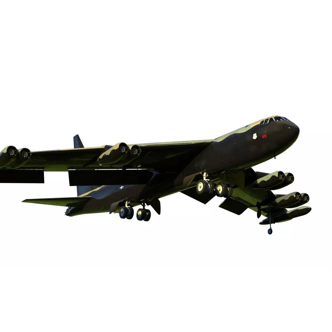 B-52 Stratofortress 3D Model – PBR Military Aircraft, FBX - View 2