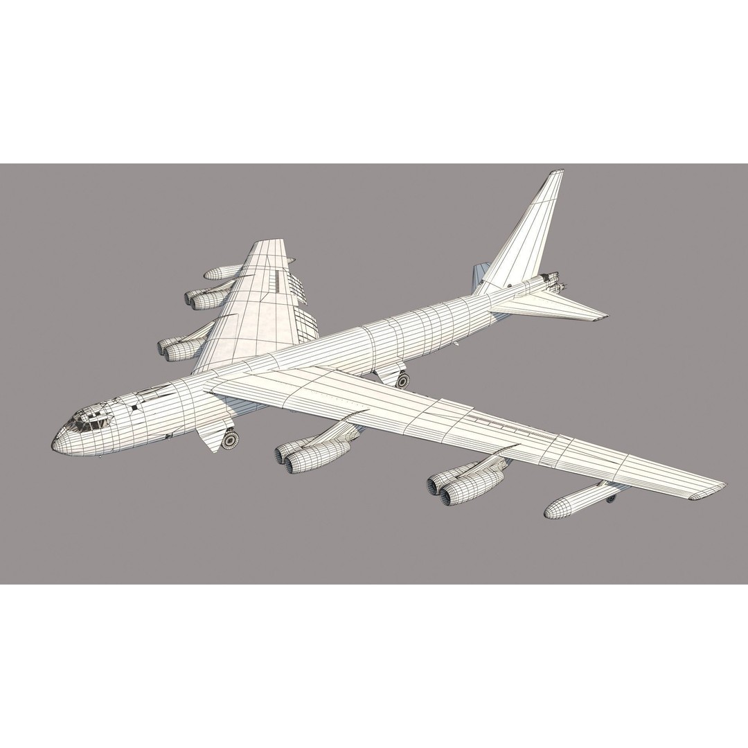 B-52 Stratofortress 3D Model – PBR Military Aircraft, FBX - View 20