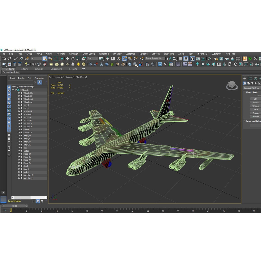 B-52 Stratofortress 3D Model – PBR Military Aircraft, FBX - View 22