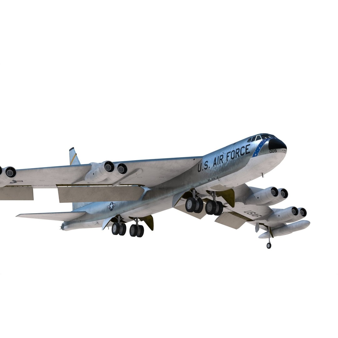 B-52 Stratofortress 3D Model – PBR Military Aircraft, FBX - View 3