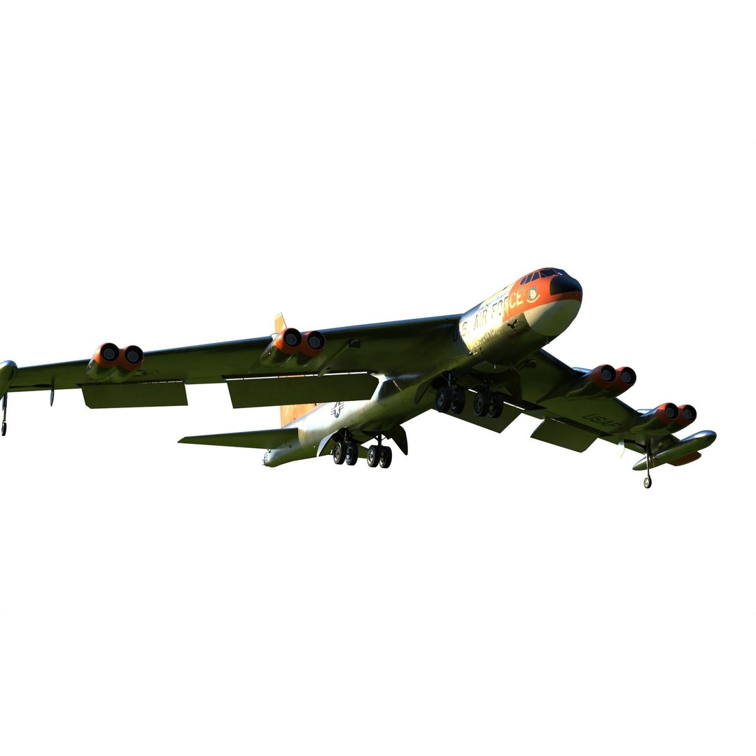 B-52 Stratofortress 3D Model – PBR Military Aircraft, FBX - View 4