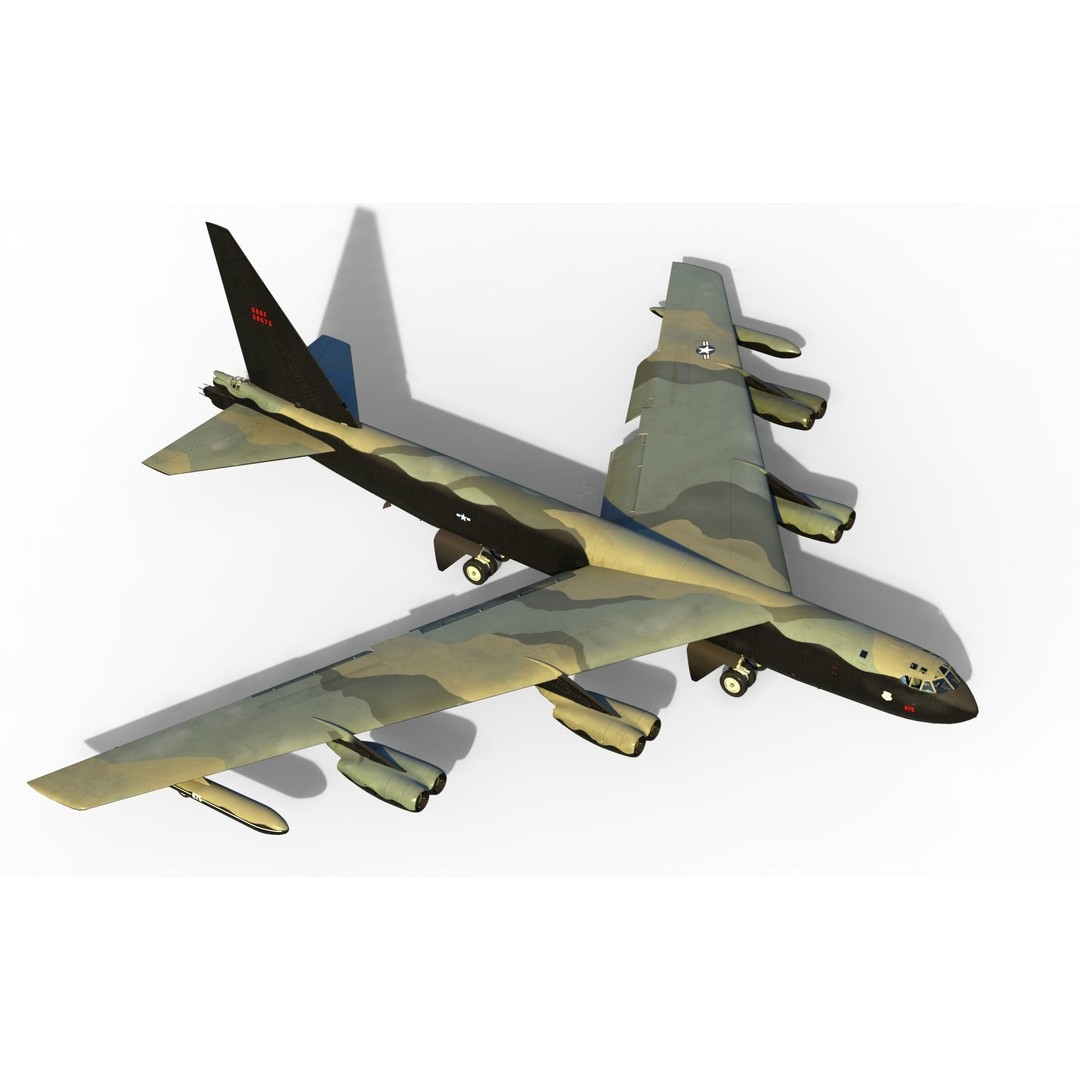 B-52 Stratofortress 3D Model – PBR Military Aircraft, FBX - View 5