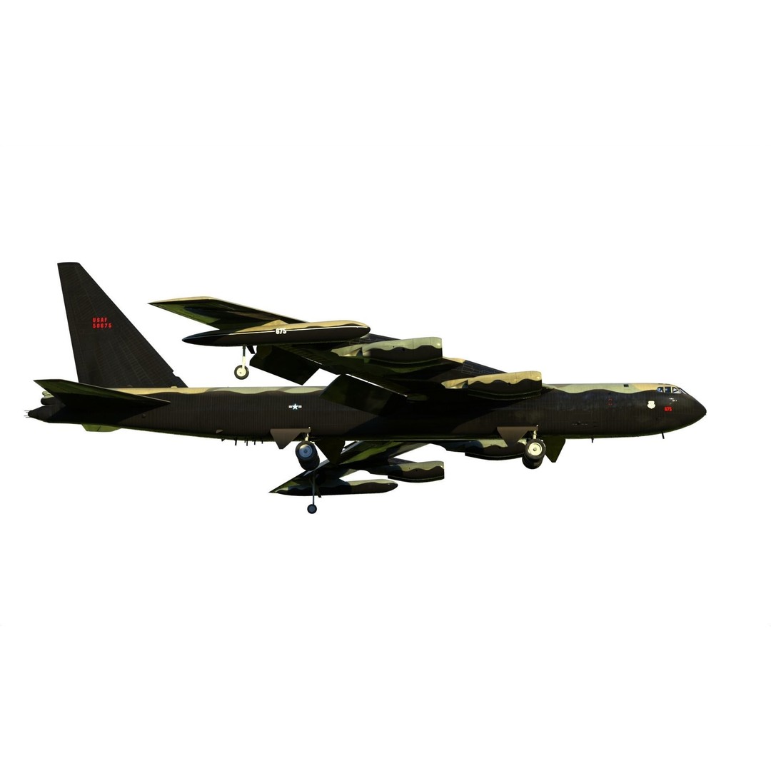 B-52 Stratofortress 3D Model – PBR Military Aircraft, FBX - View 7