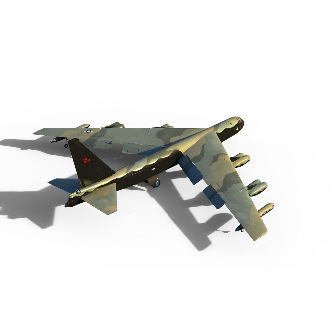 B-52 Stratofortress 3D Model – PBR Military Aircraft, FBX - View 8