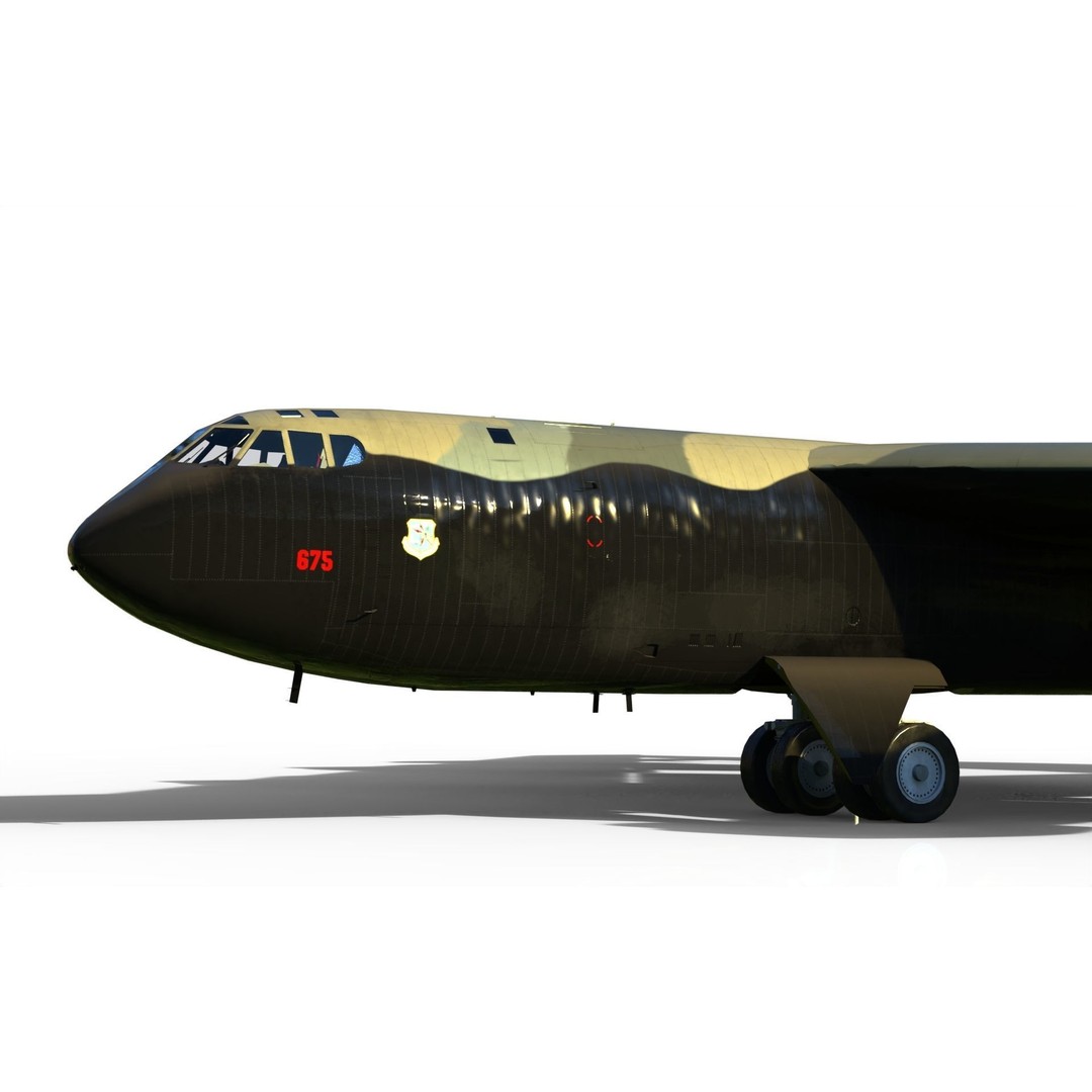 B-52 Stratofortress 3D Model – PBR Military Aircraft, FBX - View 9