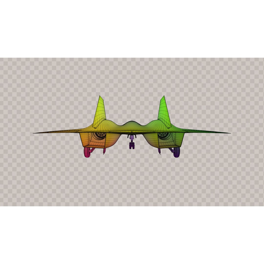 SR-72 Darkstar Scramjet 3D Model – Low Poly Game Ready Aircraft, FBX - View 10