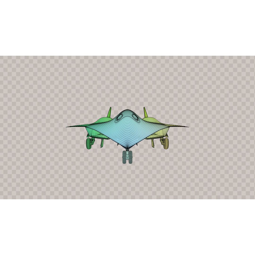 SR-72 Darkstar Scramjet 3D Model – Low Poly Game Ready Aircraft, FBX - View 12