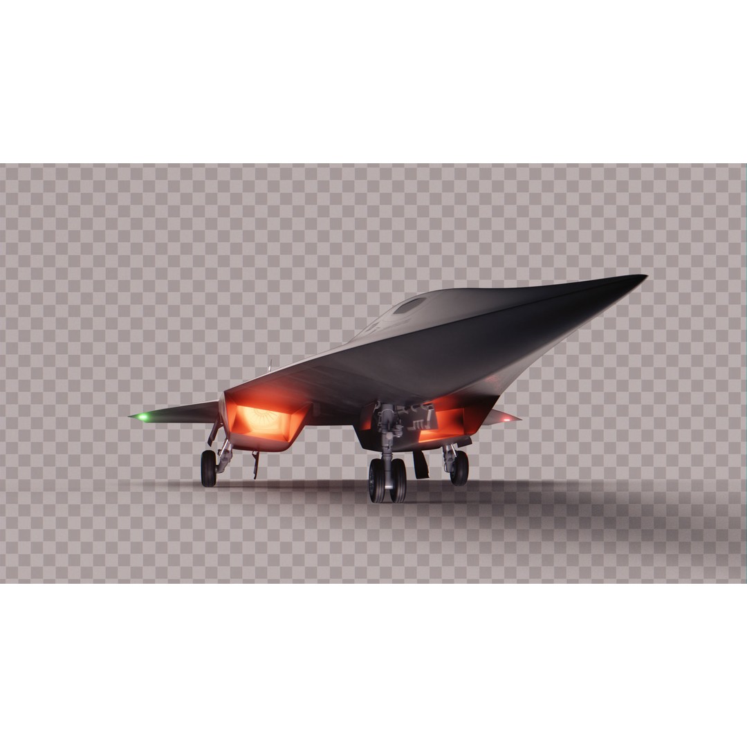 SR-72 Darkstar Scramjet 3D Model – Low Poly Game Ready Aircraft, FBX - View 13
