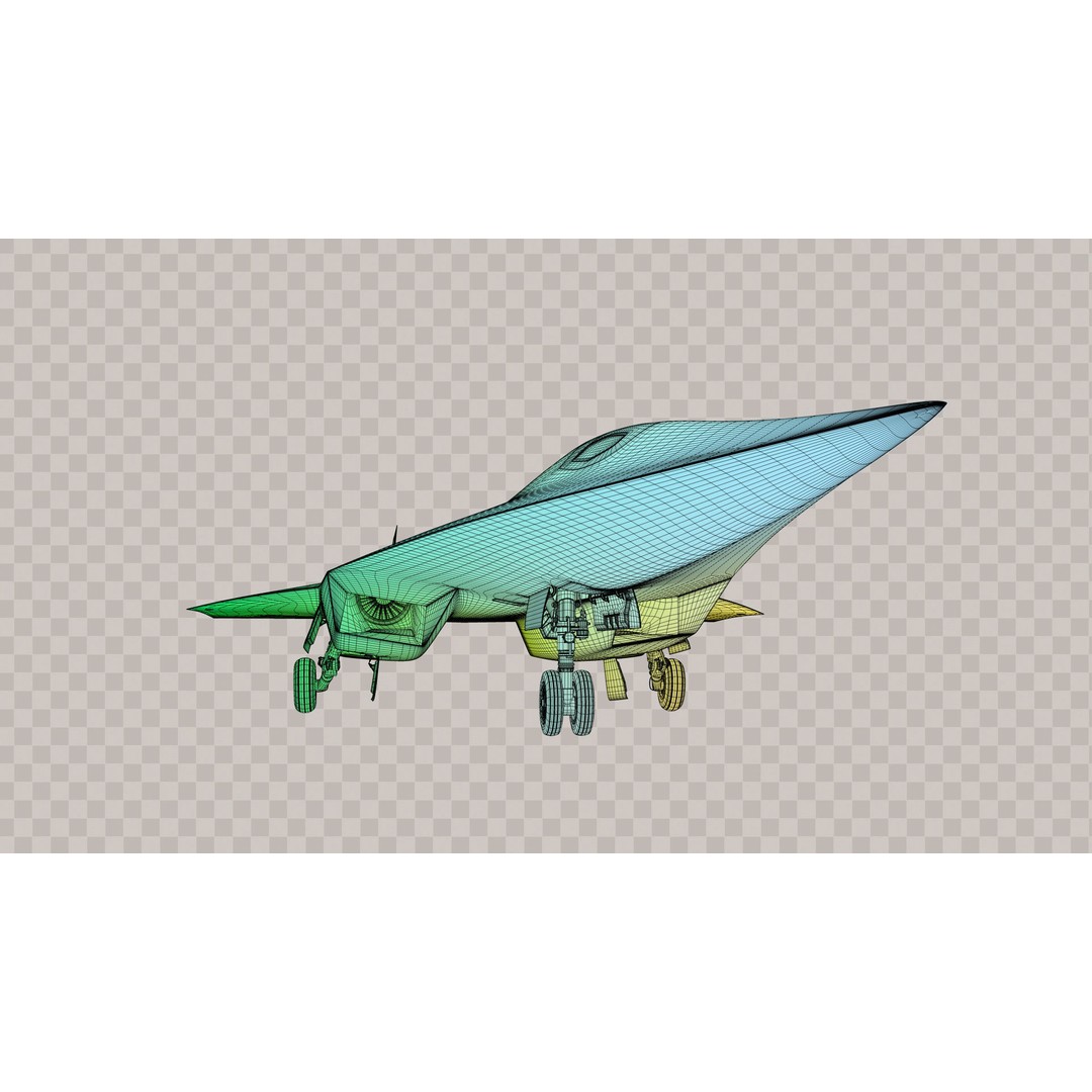 SR-72 Darkstar Scramjet 3D Model – Low Poly Game Ready Aircraft, FBX - View 14