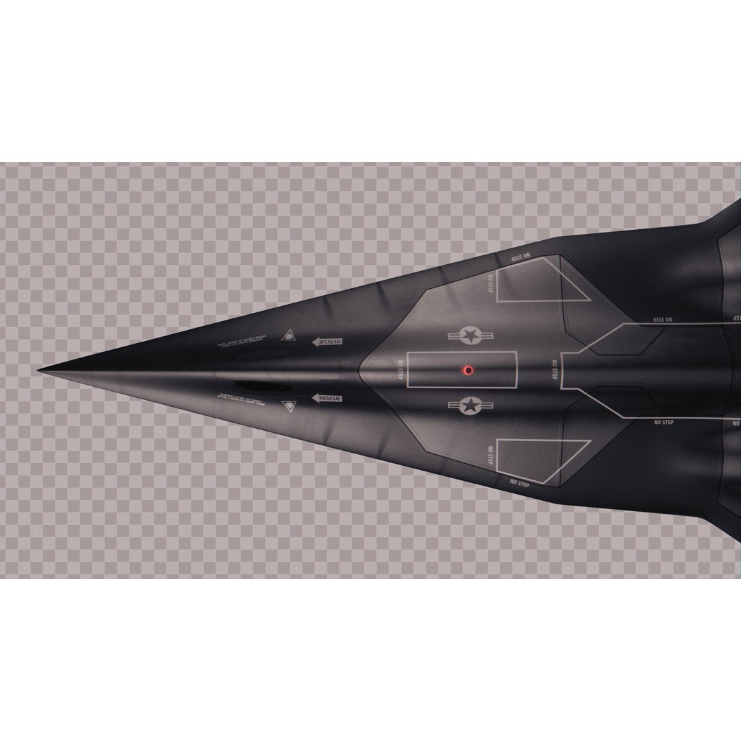 SR-72 Darkstar Scramjet 3D Model – Low Poly Game Ready Aircraft, FBX - View 19