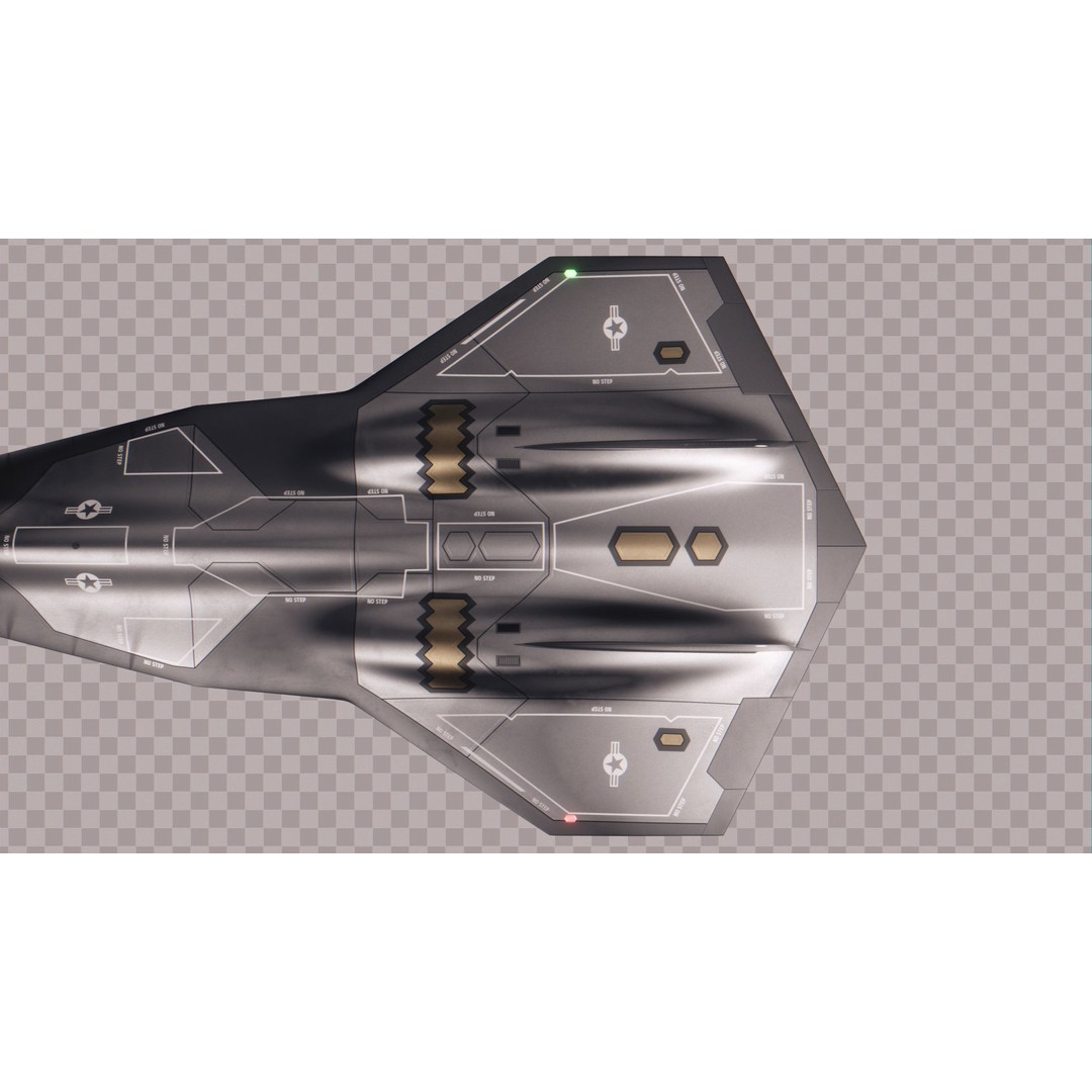 SR-72 Darkstar Scramjet 3D Model – Low Poly Game Ready Aircraft, FBX - View 20