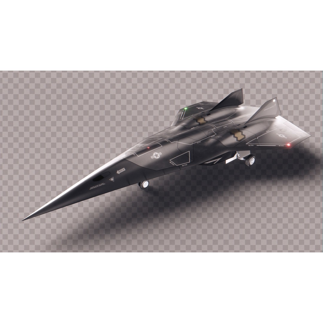 SR-72 Darkstar Scramjet 3D Model – Low Poly Game Ready Aircraft, FBX - View 21