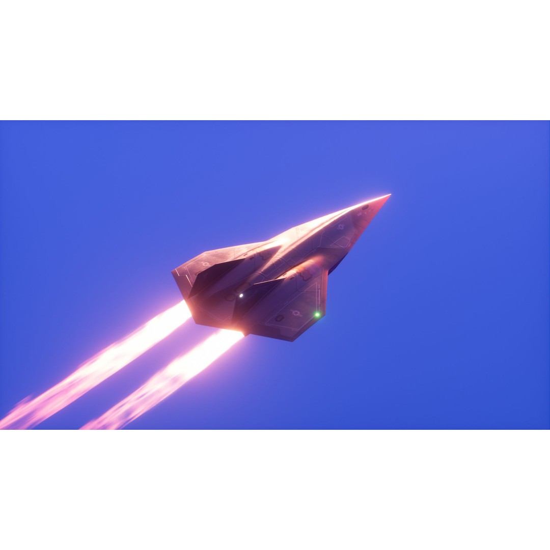 SR-72 Darkstar Scramjet 3D Model – Low Poly Game Ready Aircraft, FBX - View 28