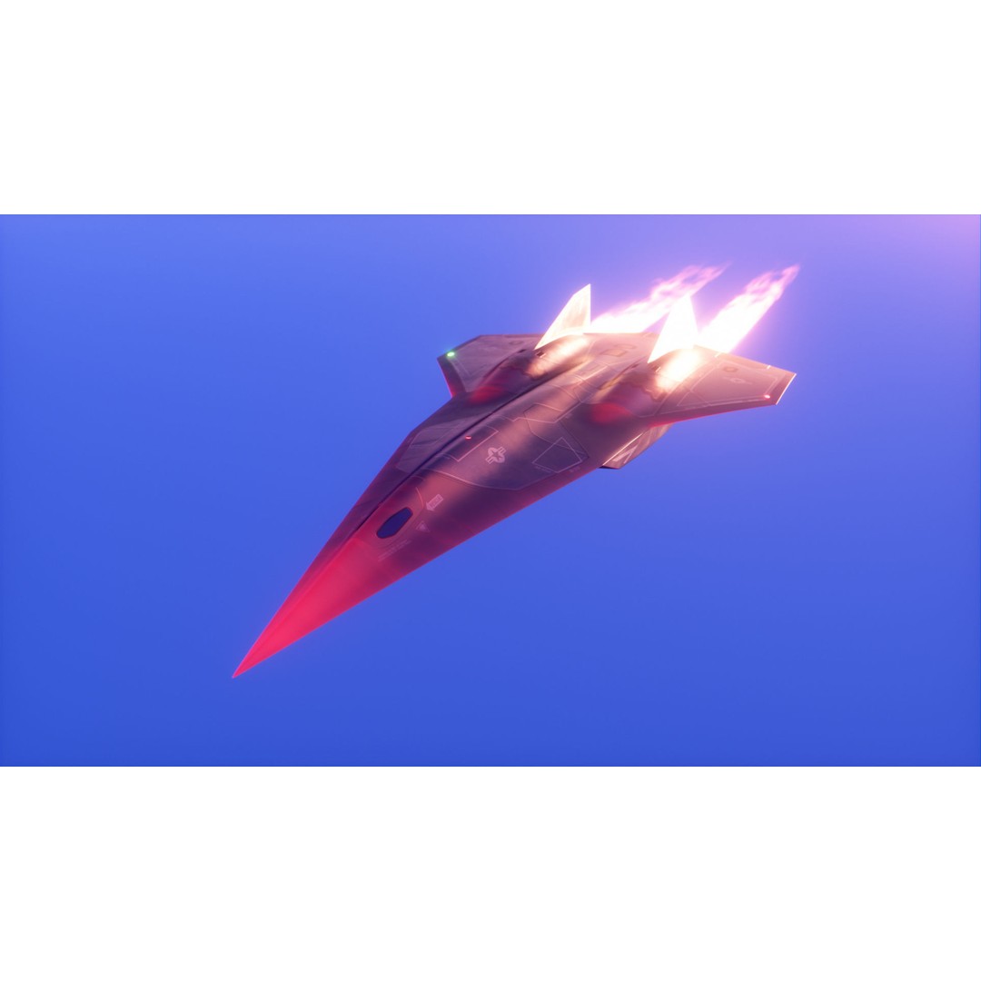 SR-72 Darkstar Scramjet 3D Model – Low Poly Game Ready Aircraft, FBX - View 29